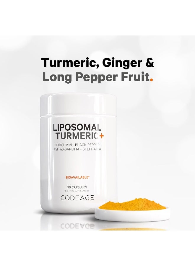 Codeage Fermented Turmeric Supplement, Extra Strength Curcumin Infused with Organic Essential Oil and Digestive Bitters, Joint and Heart Health, 90 Capsules - Image 4